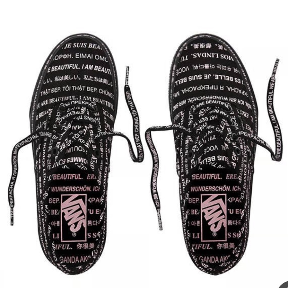 NWT VANS We Are Beautiful Black Sneakers